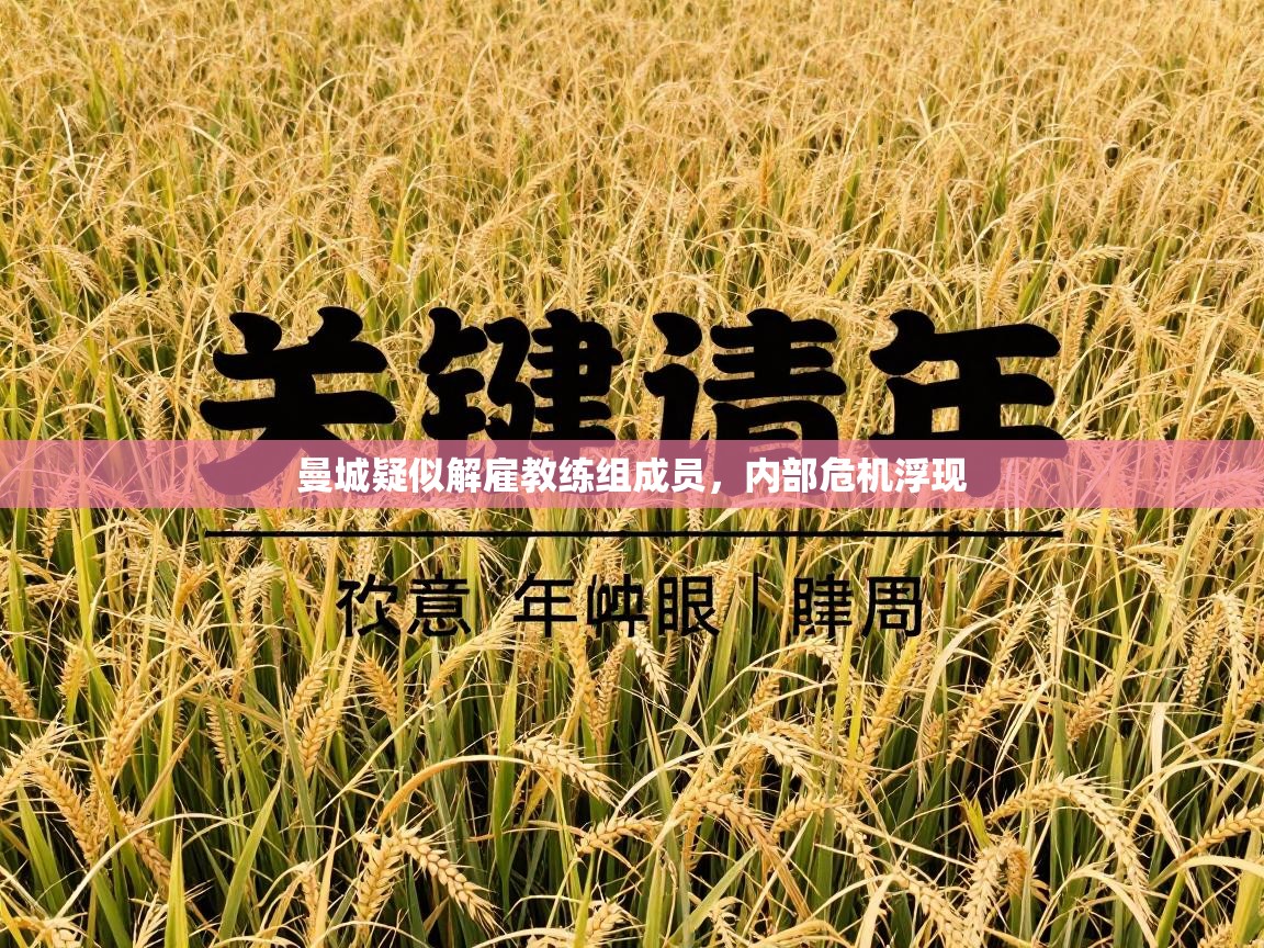 曼城疑似解雇教练组成员，内部危机浮现  第1张